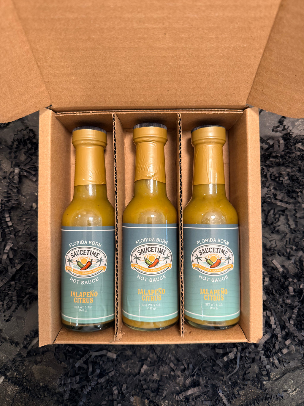 3 Bottles - Saucetime Jalapeno Citrus Hot Sauce