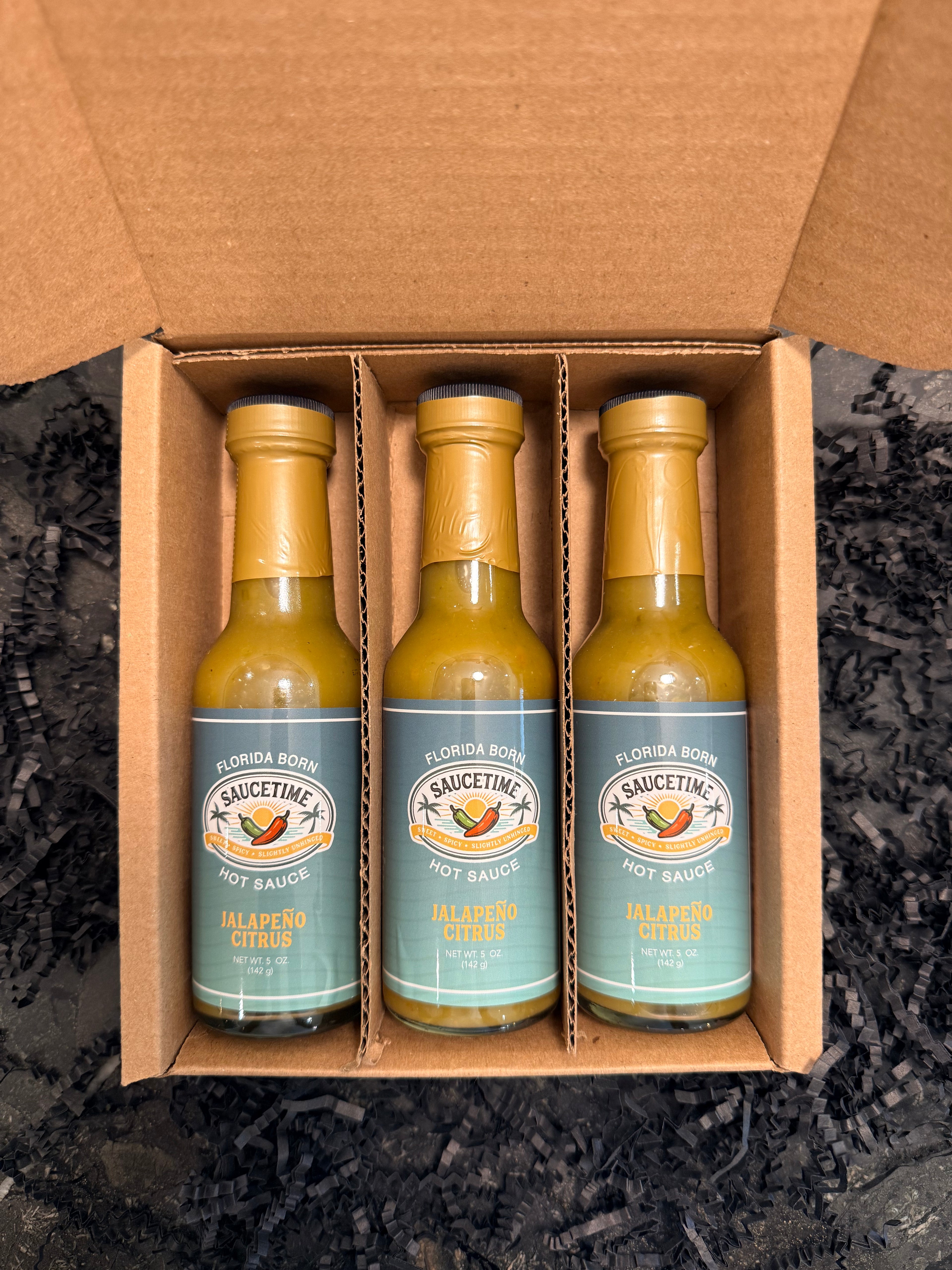 3 Bottles - Saucetime Jalapeno Citrus Hot Sauce