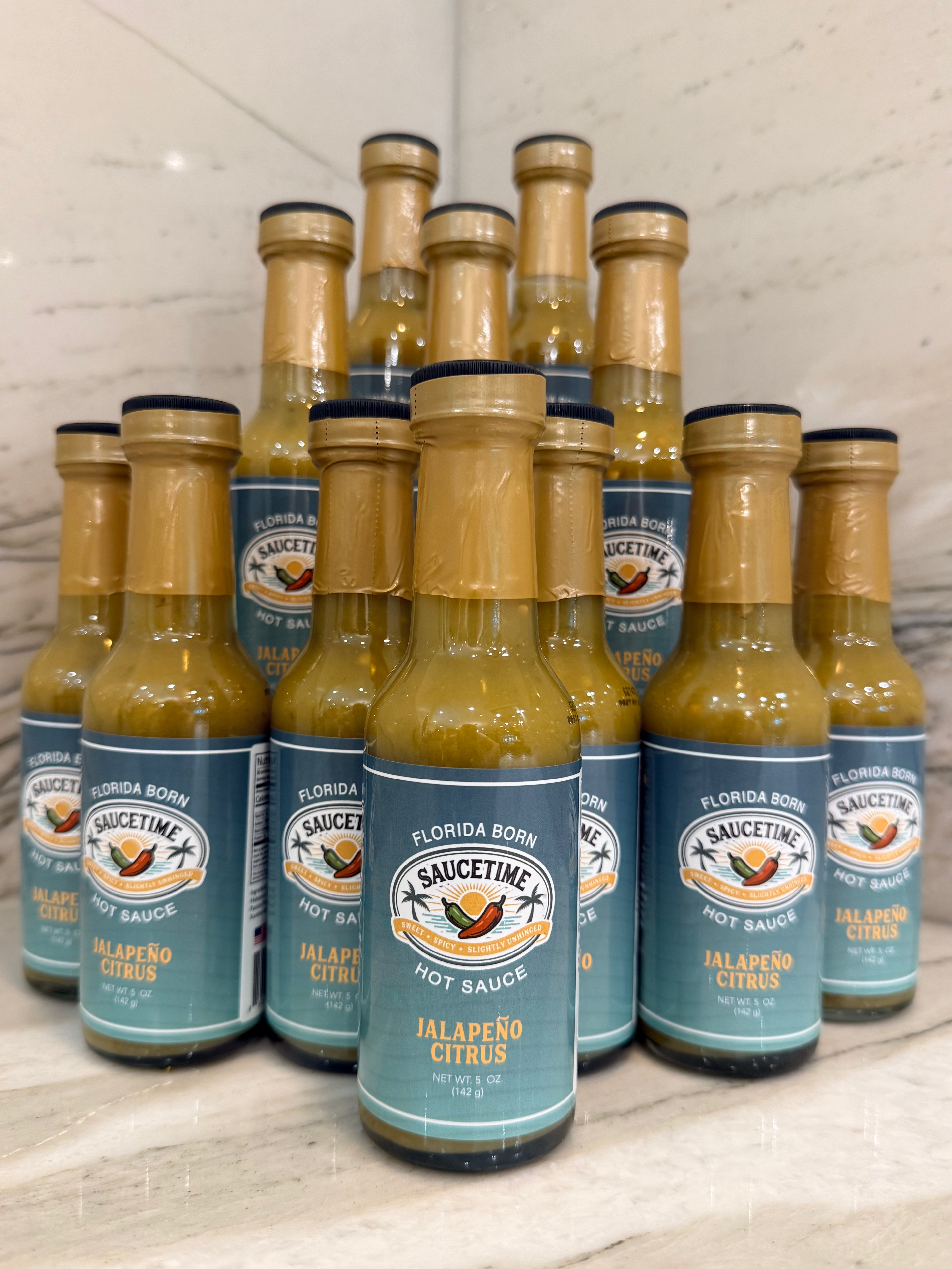 12 Bottles - Saucetime Jalapeno Citrus Hot Sauce